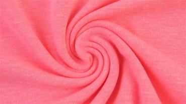 1,0 m Reststück Neon Jersey Uni Rosa